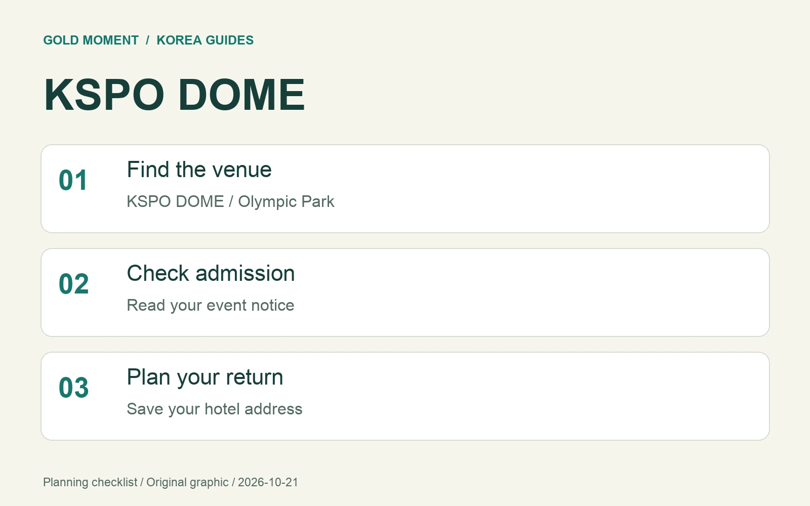 KSPO DOME concert guide: find the venue, check admission and plan the return trip