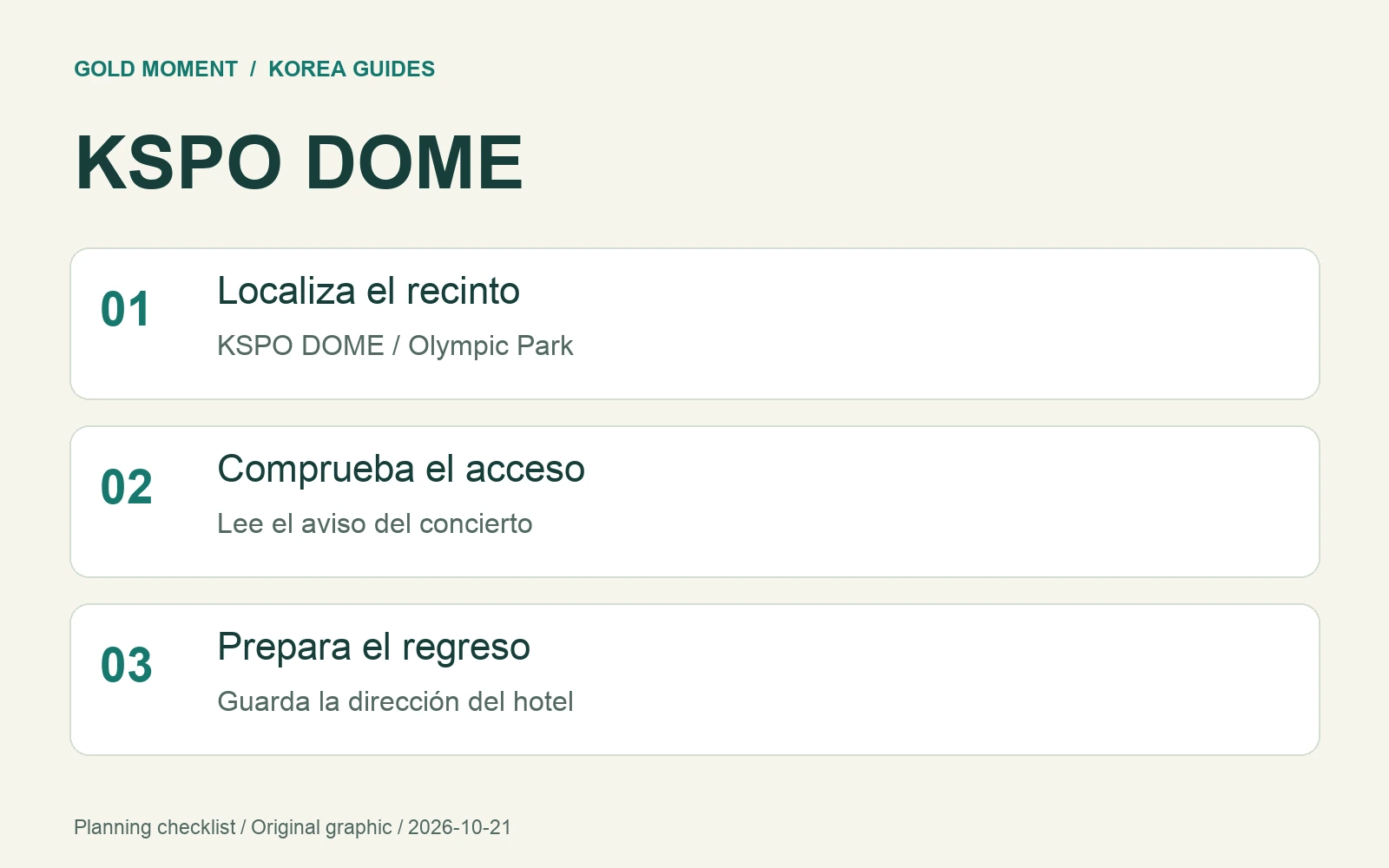 Guía de KSPO DOME: localizar el recinto, comprobar el acceso y preparar el regreso